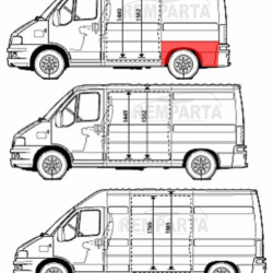 570283-1,5901532151930,Fiat Ducato 1994 2005 detalės sparnas, galinis, kairės (vairuotojo) pusės, trumpo kėbulo.