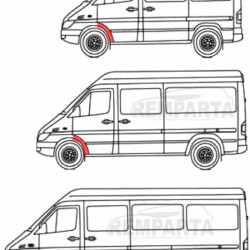 MB Sprinter lankas prie priekinio rato, vw lt vidinė priekinė arka, 506201-5, 5901532126594