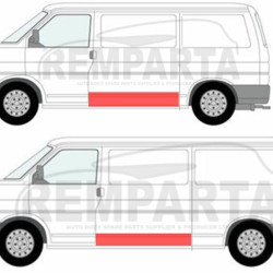 956641-3,VW T4 1990 selnkstis, universalus kairė=dešinė, caravelle 1990 skardos, multivan šono skarda