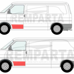 95664017,5901532230154,VW T4 1991 Priekinių durų apatinė skarda,VW T4 1991duru skardos. umltivan priekiniu duru skarda, caravelle priekiniu duru skardos