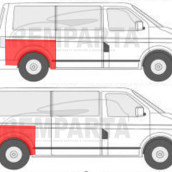 VW T5 2003 Sparnas galinis,VW T5 2003 dalys,VW T5 2003 dalimis,VW T5 2003kebulas, VW T5 2003 parts,956884