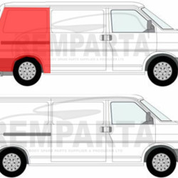 956684-4,VW T4/Caravelle/Multivan 1990- 2003 Šonas, VW T4/Caravelle/Multivan 1990 šono skarda