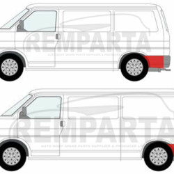 956683-9,5901532230574,VW T4/Caravelle/Multivan (1990- 2003) Arkos dalis už galinio rato