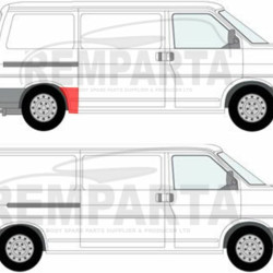 956684-8,VW T4/Caravelle/Multivan 1990- 2003 Arkos dalis prieš galinį ratą