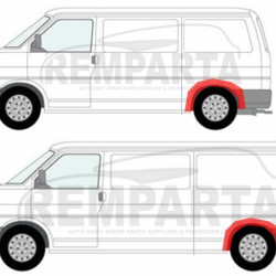 VW T4/Caravelle/Multivan 1990- 2003 Vidinė arka956683-7,5901532230550,