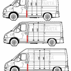 Fiat Ducato/Citroen Jumper/Peugeot Boxer (1994-) Vidurinis stulpelis