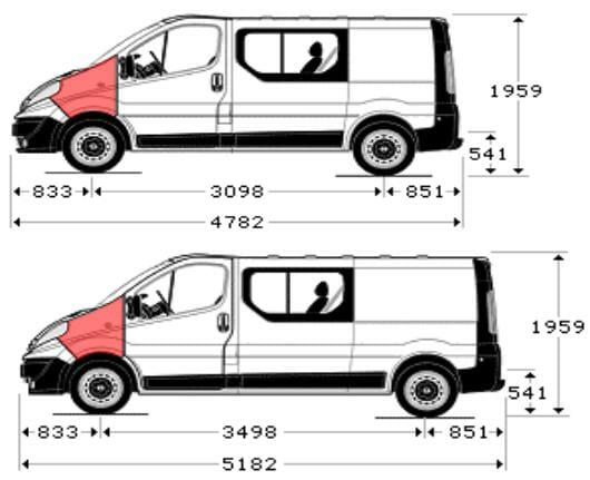 7782524451,602601-J,5901532172010,Renault Trafic/Opel Vivaro/Nissan Primastar 2001 Sparnas, Renault Trafic/Opel Vivaro/Nissan Primastar 2001 sparnai