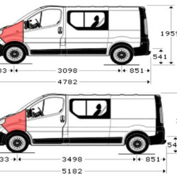 Renault Trafic/Opel Vivaro/Nissan Primastar 2001 Sparnas, Renault Trafic/Opel Vivaro/Nissan Primastar 2001 sparnai