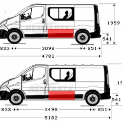 602683-6,5901532578508,Renault Trafic/Opel Vivaro/Nissan Primastar (2001- 2014) Šono dalis, Renault Trafic/Opel Vivaro/Nissan Primastar skardos,Renault Trafic/Opel Vivaro/Nissan Primastar šonai