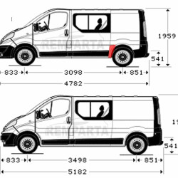 60268382,5901532596502,Renault Trafic/Opel Vivaro/Nissan Primastar (2001- 2014) galinio sparno skarda