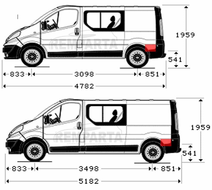 60268391,5901532562439,Renault Trafic/Opel Vivaro/Nissan Primastar (2001- 2014) Dalis uz galinio rato