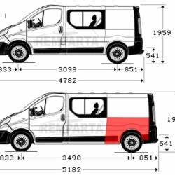 602683,5901532556384,Renault Trafic/Opel Vivaro/Nissan Primastar (2001- 2014) Galinis sparnas,Renault Trafic/Opel Vivaro/Nissan Primastar galine arka