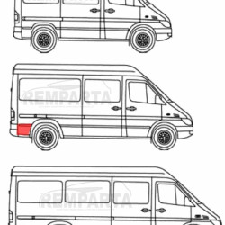 MB Sprinter/ VW LT Skarda už galinio rato, MB Sprinter/ VW LT skardos, MB Sprinter/ VW LT sonai, 50628492, 5901532127669