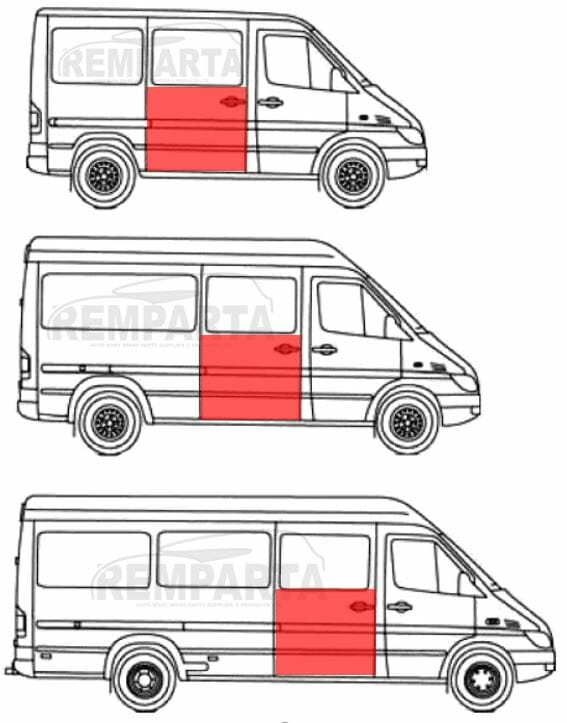 506240-5,5901532935202,MB Sprinter/ VW LT 1995- 2006 Slankiojančių durų skarda iki stiklo,MB Sprinter/ VW LT 1995 skarda,MB Sprinter/ VW LT 1995 skardos