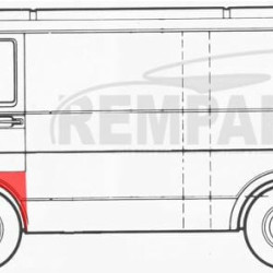 957001,VW LT 1975- 1996 Priekinė arka,VW LT 1975 arkos,VW LT 1975 priekinis sparnas,VW LT 1975 sparnai