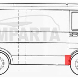 5901532232387,957002-2,VW LT 1975- 1996 Priekinė arka,VW LT 1975 arkos,VW LT 1975 priekinis sparnas,VW LT 1975 sparnai