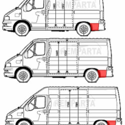 57028342,5901532152050,Fiat Ducato/Citroen Jumper/Peugeot Boxer 1994- 2006 Skarda už galinio rato,Fiat Ducato/Citroen Jumper/Peugeot Boxer 1994 galinio sparno skarda