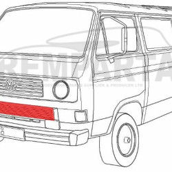 251 853 663,VW Transporter T3 1979- 1990 Grotelės,VW Transporter T3 1979 priekinės grotelės,VW Transporter T3 1979 grille