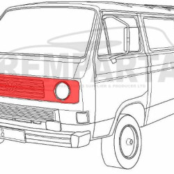 255853652A , 255853652F,255 853 652G ,255853652,251853652,255 853 652B,251853601,VW Transporter T3 1979- 1990 Grotelės,VW Transporter T3 1979 priekinės grotelės,VW Transporter T3 1979 grille