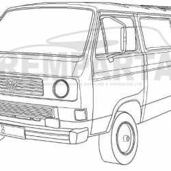 VW Transporter T3 1979- 1990 Šono dalis, galas, VW Transporter T3 1979 šono skarda,VW Transporter T3 1979 sidewall