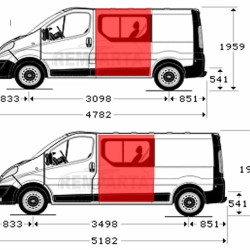 602683-5,Renault Trafic/Opel Vivaro/Nissan Primastar (2001- 2014) Šono dalis, Renault Trafic/Opel Vivaro/Nissan Primastar skardos,Renault Trafic/Opel Vivaro/Nissan Primastar šonai