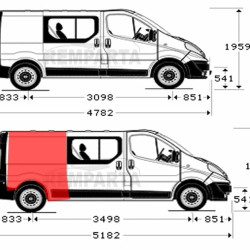 602684-1,Renault Trafic/Opel Vivaro/Nissan Primastar (2001- 2014) Galinis sparnas,Renault Trafic/Opel Vivaro/Nissan Primastar galine arka