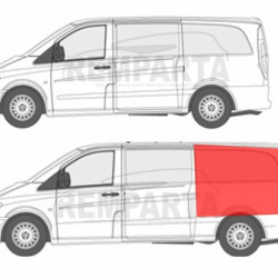 504083-8,MB Vito/Viano 2003/2010 Galinis šonas virš moldingo, MB Vito/Viano 2003/2010 šono skarda, MB Vito/Viano 2003/2010 šono skardos,MB Vito/Viano 2003/2010 šonų dalys