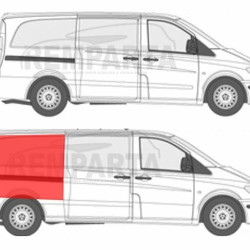 504083-8,MB Vito/Viano 2003/2010 Galinis šonas virš moldingo, MB Vito/Viano 2003/2010 šono skarda, MB Vito/Viano 2003/2010 šono skardos,MB Vito/Viano 2003/2010 šonų dalys