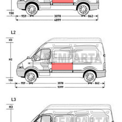 Master/Mov/Inter (98-/04-/07-) Panoul lateral (stânga), Nissan Interstar, Opel Movano, 604183-2, 5901532174779, Renault Master šono skarda