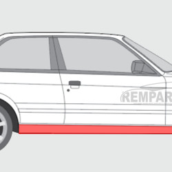 Limiar BMW 3 (82-) ​​​​(2D, direita), BMW 3 E30 1982 slenksčiai, BMW 3 E30 1982- 1993 Slenkstis, 41 35 1 935 898, 6505-06-0054002P, 0054002, 127022, 200542, 0620102, 5901532022643