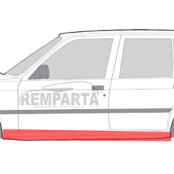 Limiar BMW 3 (82-) ​​​​(4D, esquerda), BMW 3 E30 1982- 1992 Slenkstis, BMW 3 E30 1982- 1992 slenksčiai, 6505-06-0054013P, 127041, 200541-1, 0620103, 5901532022629