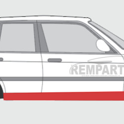BMW 3 (82-) Slenkstis (4D, dešinė), BMW 3 E30 1982- 1992 Slenkstis, BMW 3 E30 1982- 1992 slenksčiai, 6505-06-0054014P, 127042, 200542-1, 0620104, 5901532022650