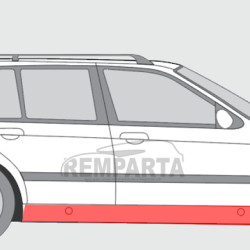 BMW 3 (90-) terskel (4D, høyre), 200742, 5901532023442, BMW 3 1990 E36 slenkstis