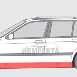 BMW 3 (90-) Slenkstis (4D, [1mm], kairė), 0060011, 200741, 5901532023428, BMW 3 1990 Slenkstis E36