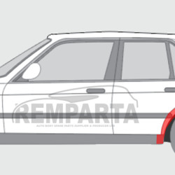 BMW 3 (87-) Rear wheelarch (4-dr, L), 0054583, 127331, 200583-4, 0623147, 5901532022803, BMW 3 E30 1987- 1994 galinė arka, BMW 3 E30 1987- 1994 galinės arkos