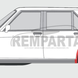BMW 5 (81-) Arka (4D, pa kreisi), 126031, 201383-3, 0615147, BMW 5 (81- 88) arka, BMW 5 1981 Ratu arkos, BMW 5 (81- 88) arka, BMW 5 1981 Ratu arkos, 126031, 201383-3, 0615147