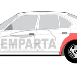 BMW 5 (88-) Galinė arka (Sedan/Kombi, kairė), 0057581, 120131, 201583-6, 0635147, 5901532026375, BMW 5 E34 1987- 1997 galinė arka, BMW 5 E34 1987- 1997 galinės arkos, BMW 5 E34 1987- 1997 galinė arka, BMW 5 E34 1987- 1997 galinės arkos, 0057581, 120131, 201583-6, 0635147, 5901532026375