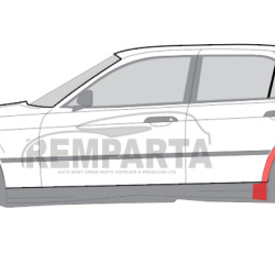BMW 3 (90-) Galinė arka (Sedan/Kombi, kairė), 0060581, 119131, 200783-6, 0640147, 5901532023657