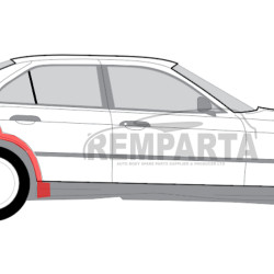 BMW 3 (90-) Galinė arka (Sedan/Kombi, dešinė), BMW 3 E36 1991- 2000 galinė arka, BMW 3 E36 1991- 2000 galinės arkos, 0060582, 119132, 200784-6, 0640148, 5901532023688