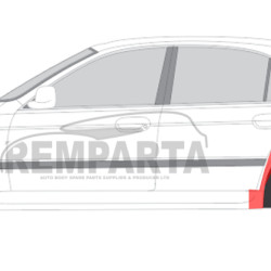 BMW 5 (96-) Wheelarch (4-dr, L), BMW 5 1996 Arkos, 201683-4, 20168314, BMW 5 (96-) galinė arka