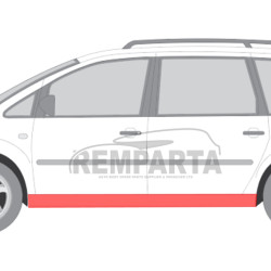 Sharan/Galaxy/Alhm (95-) Door sill (L), 955041, 5901532227932, VW Sharan 1996- 2001 slenkstis