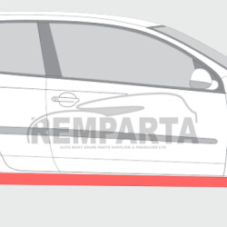 VW Golf 5 (03-) Door sill (outer, L=R), slenksčiai, VW Golf 5 slenkstis, 951341-2