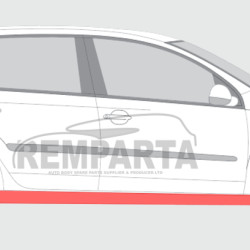 VW Golf 5 (03-) Schweller (4/5D, rechts), VW Golf 5 2003 Slenkstis, 1K4 809 836B, 951342-1, 5901532213706, VW Golf 5 2003 Slenkstis, 1K4 809 836B, 951342-1, 5901532213706