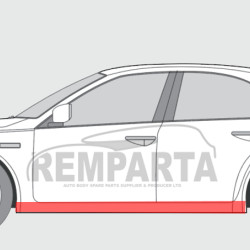 Alfa Romeo 159 (05-) Kynnys (vasemmalla), Alfa Romeo 159 (2005- 2012) Slenkstis, 141141, 0000071740665 (ALFAROME), 71740665 (ALFAROME), 71752029 (ALFAROME)