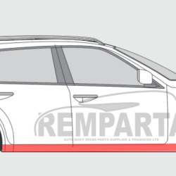 Alfa Romeo 159 (05-) Slenkstis (dešinė), Alfa Romeo 159 (2005- 2012) Slenkstis, 141142-2