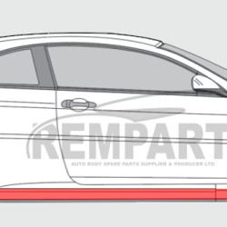 Alfa Romeo GT (03-) Порог (левый / правый), 144041-3, Alfa Romeo GT (2003- 2010) Slenkstis