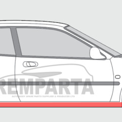 Limite do Honda Civic (91-) (3D, direita), slenksčiai, Honda Civic Slenkstis, 380841, 5901532987775