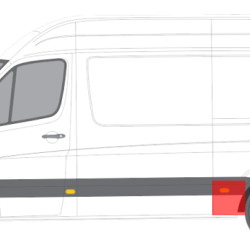 Sprinter/Crafter (06-) Skarda prieš galinį ratą (vidutinio, kairė), VW Crafter Galinio sparno dalis, MB Sprinter galinio saprno dalis, 50658382, 5901532128697