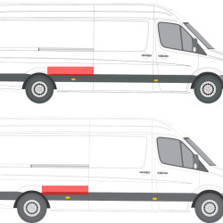 Sprinter/Crafter (06-) Skarda prieš galinį ratą (viršus, ilgo, extra, dešinė), VW Crafter, mb sprinter, 506584831