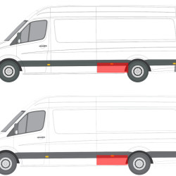 Sprinter/Crafter (06-) Skarda prieš galinį ratą (ilgo, extra, kairė), VW Crafter, mb sprinter, 50658383, 5901532128703